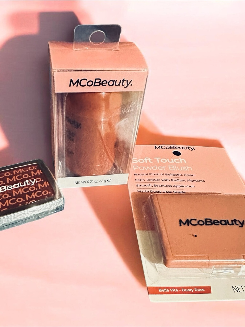 MCoBeauty Soft Touch Powder Blush — Bella Vita Dusty Rose (Pink) bundle